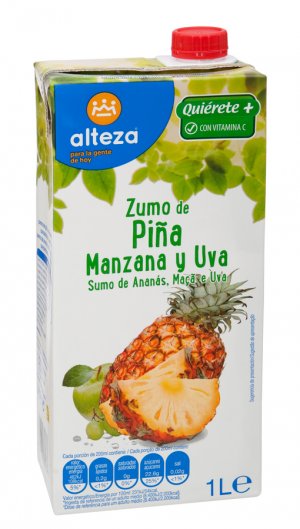 ZUMO PIÑA/UVA/MANZANA ALTEZA 1L.